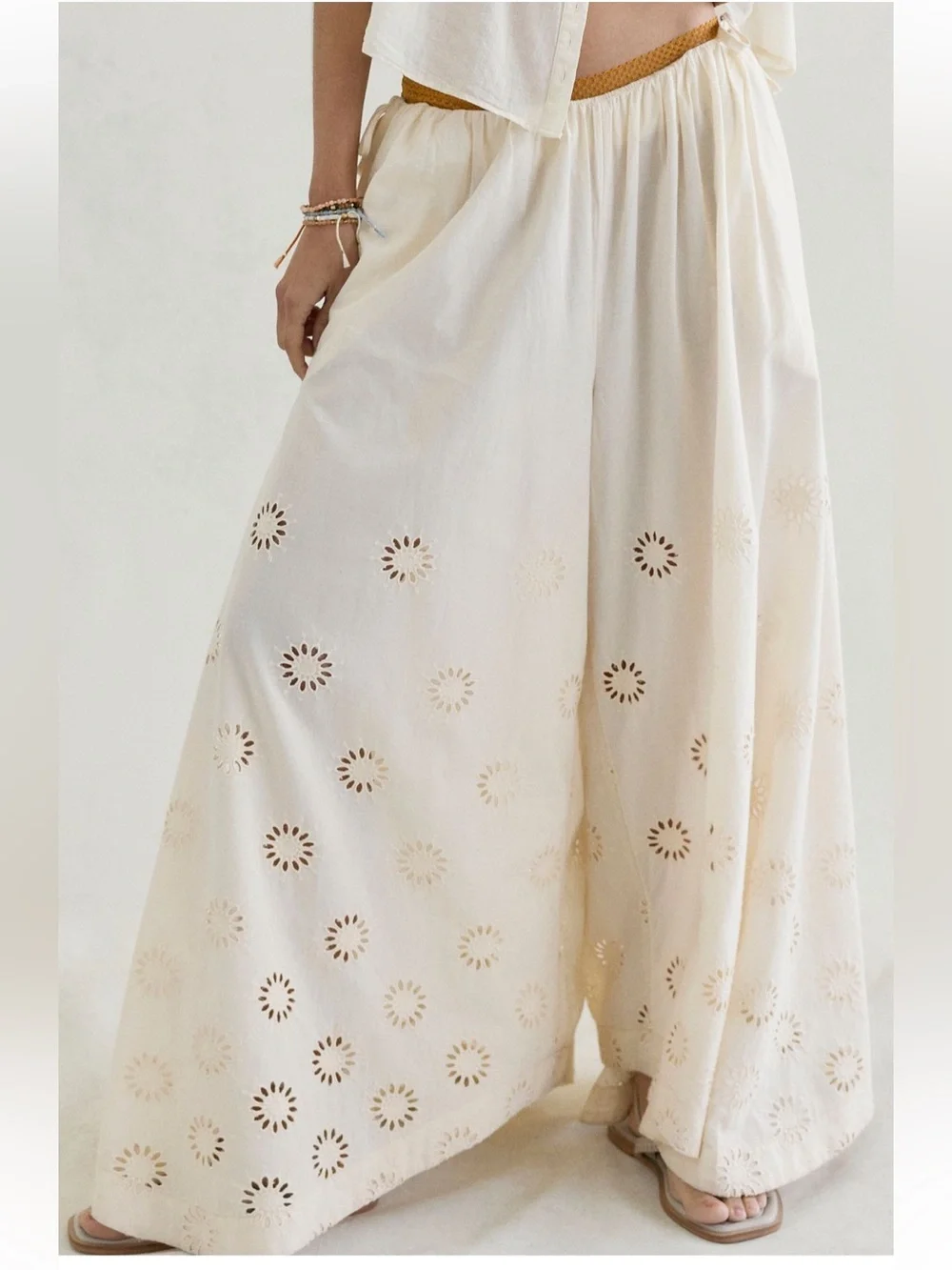 NWT Free People Sweet serenade pull on wide leg pants